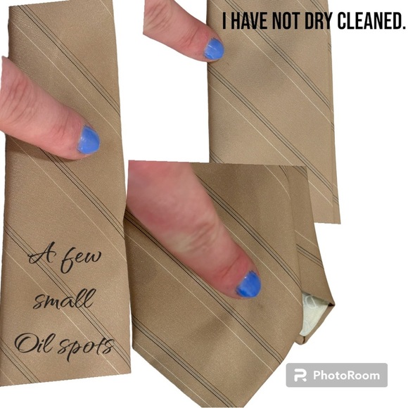 Vintage Christian Dior camel tan subtle monogrammed necktie polyester and silk - Picture 5 of 16